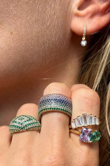 BON BON CIRCLE HUGGIES- 14K GOLD VERMEIL